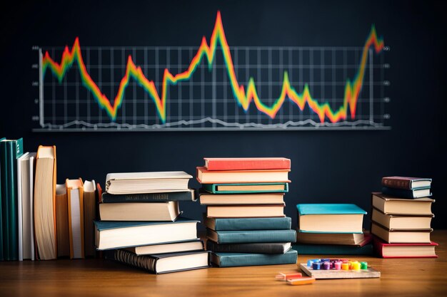 Graphiques et croissance Exploration des stratégies commerciales avec des livres et des tableaux